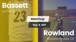 Matchup: Bassett vs. Rowland  2017