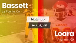 Matchup: Bassett vs. Loara  2017