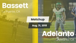 Matchup: Bassett vs. Adelanto  2018