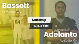 Matchup: Bassett vs. Adelanto  2019