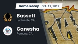 Recap: Bassett  vs. Ganesha  2019