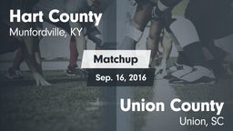 Matchup: Hart County vs. Union County  2016