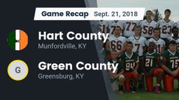 Recap: Hart County  vs. Green County  2018