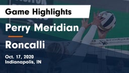 Perry Meridian  vs Roncalli  Game Highlights - Oct. 17, 2020