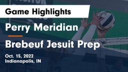Perry Meridian  vs Brebeuf Jesuit Prep  Game Highlights - Oct. 15, 2022