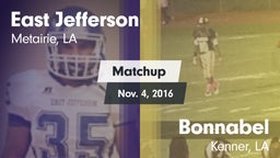 Matchup: East Jefferson vs. Bonnabel  2016