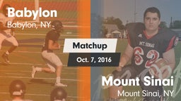 Matchup: Babylon vs. Mount Sinai  2015
