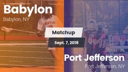 Matchup: Babylon vs. Port Jefferson  2018