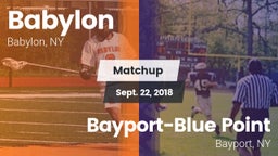 Matchup: Babylon vs. Bayport-Blue Point  2018