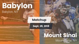 Matchup: Babylon vs. Mount Sinai  2018
