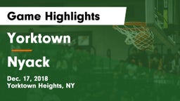 Yorktown  vs Nyack  Game Highlights - Dec. 17, 2018