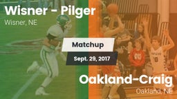 Matchup: Wisner - Pilger High vs. Oakland-Craig  2017