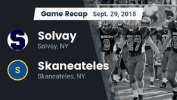Recap: Solvay  vs. Skaneateles  2018