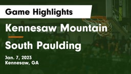 Kennesaw Mountain  vs South Paulding  Game Highlights - Jan. 7, 2023