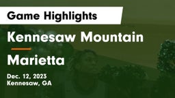 Kennesaw Mountain  vs Marietta  Game Highlights - Dec. 12, 2023