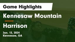 Kennesaw Mountain  vs Harrison  Game Highlights - Jan. 13, 2024