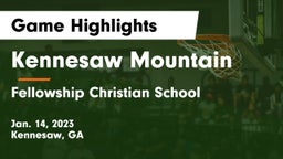 Kennesaw Mountain  vs Fellowship Christian School Game Highlights - Jan. 14, 2023