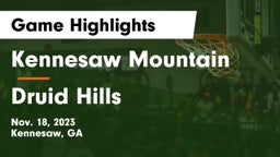 Kennesaw Mountain  vs Druid Hills  Game Highlights - Nov. 18, 2023