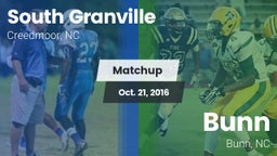 Matchup: South Granville vs. Bunn  2016