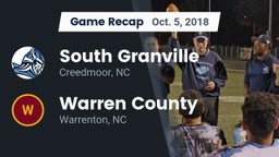 Recap: South Granville  vs. Warren County  2018