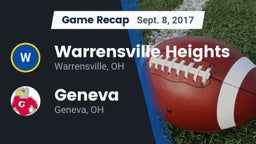 Recap: Warrensville Heights  vs. Geneva  2017