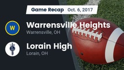 Recap: Warrensville Heights  vs. Lorain High 2017