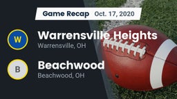 Recap: Warrensville Heights  vs. Beachwood  2020