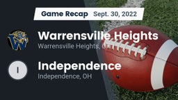 Recap: Warrensville Heights  vs. Independence  2022