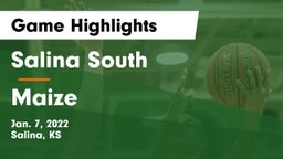 Salina South  vs Maize  Game Highlights - Jan. 7, 2022