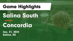 Salina South  vs Concordia  Game Highlights - Jan. 21, 2022