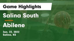 Salina South  vs Abilene  Game Highlights - Jan. 22, 2022
