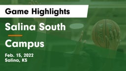 Salina South  vs Campus  Game Highlights - Feb. 15, 2022