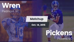 Matchup: Wren vs. Pickens  2016