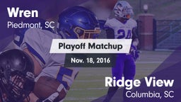 Matchup: Wren vs. Ridge View  2016