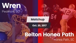 Matchup: Wren vs. Belton Honea Path  2017