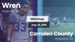 Matchup: Wren vs. Camden County  2018