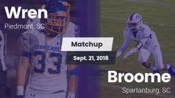 Matchup: Wren vs. Broome  2018