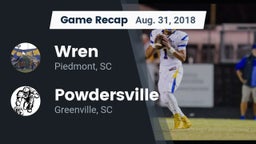 Recap: Wren  vs. Powdersville  2018