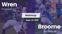 Matchup: Wren vs. Broome  2019