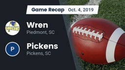 Recap: Wren  vs. Pickens  2019