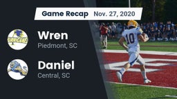 Recap: Wren  vs. Daniel  2020