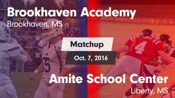 Matchup: Brookhaven Academy vs. Amite School Center 2016