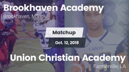 Matchup: Brookhaven Academy vs. Union Christian Academy 2018