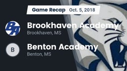 Recap: Brookhaven Academy  vs. Benton Academy  2018