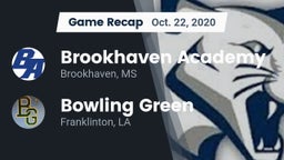 Recap: Brookhaven Academy  vs. Bowling Green  2020