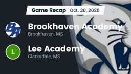 Recap: Brookhaven Academy  vs. Lee Academy  2020