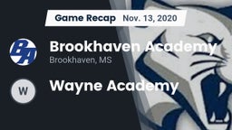 Recap: Brookhaven Academy  vs. Wayne Academy 2020