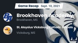 Recap: Brookhaven Academy  vs. St. Aloysius Vicksburg Catholic Schools 2021