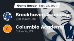 Recap: Brookhaven Academy  vs. Columbia Academy  2021