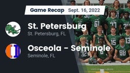 Recap: St. Petersburg  vs. Osceola  - Seminole 2022